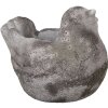Clayre & Eef 6TE0564 Blumentopf Vogel Stein Grau 18x12x13 cm Landhausstil