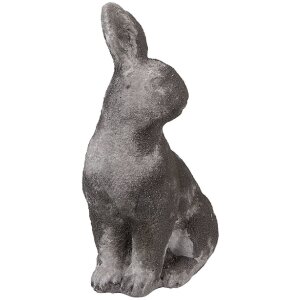 Clayre & Eef 6TE0565 Deko Kaninchen Stein Grau 14x10x23 cm Antik Stil