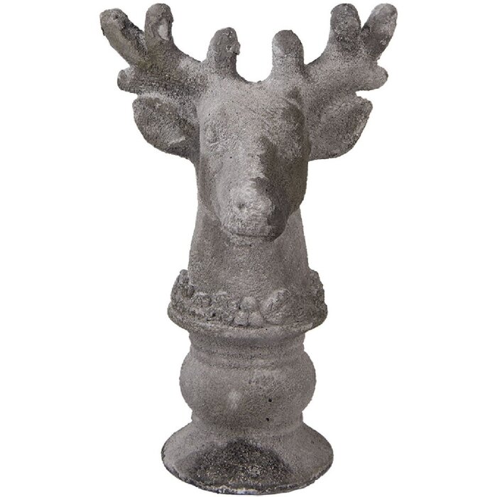 Clayre & Eef 6TE0568 Decorațiune căprioară piatră gri 17x14x26 cm