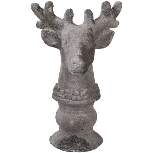 Clayre & Eef 6TE0568 Dekoration Hirsch Stein Grau...