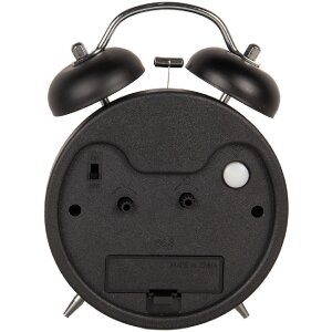 Clayre & Eef 6AC0031Z Ceas cu alarmă analogic negru 12x6x17 cm Metal Sticlă