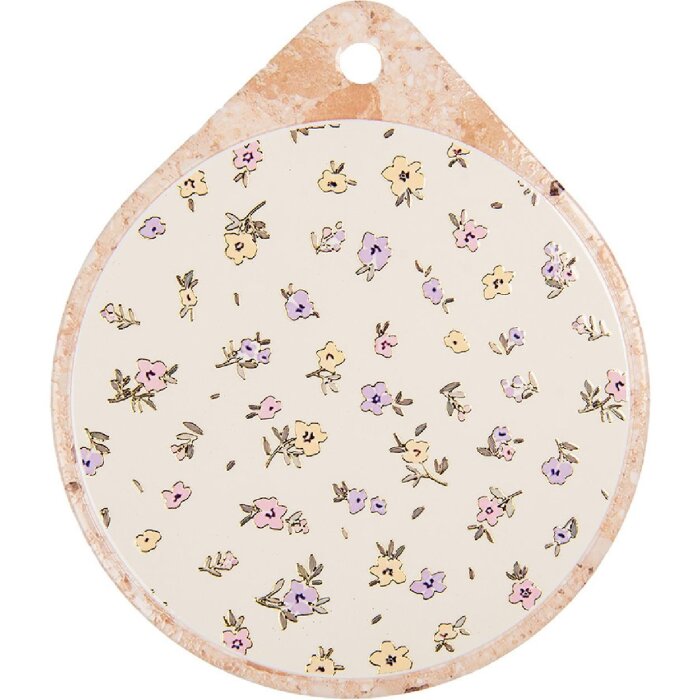 Clayre & Eef 6CE2060 Pfannenuntersetzer Keramik Beige Orange 20x23 cm