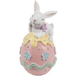 Clayre & Eef 6PR5211 Dekoration Kaninchen auf Ei...