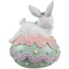 Clayre & Eef 6PR5212 Dekoration Kaninchen auf Ei 11x9x15 cm