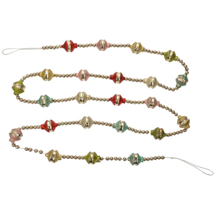 Clayre & Eef 65995 Weihnachtsgirlande Silber 180 cm Festliche Deko