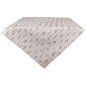 Clayre & Eef BNS01 Tischdecke 100x100 cm Beige Grau...