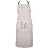 Clayre & Eef Schürze BNS41 Hasenmotiv Beige Grau 70x85 cm Baumwolle