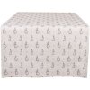 Clayre & Eef BNS64 Tischläufer 50x140 cm Landhausstil Beige Grau Hasenmotiv