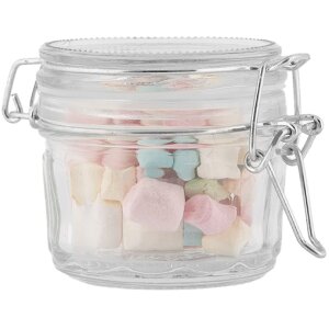 Clayre & Eef 6GL5034 Vorratsglas mit Deckel 10x7x6 cm Landhausstil Glas