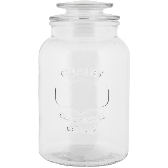 Clayre & Eef Vorratsglas mit Deckel Landhausstil Ø 12x21 cm Transparent