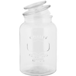 Clayre & Eef Vorratsglas mit Deckel Landhausstil Ø 12x21 cm Transparent