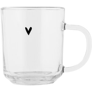 Clayre & Eef Teeglas Herzmotiv 200 ml Transparent...