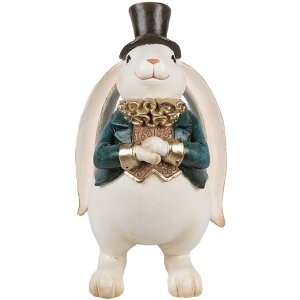 Clayre & Eef Deko-Kaninchen Hasenfigur Weiß...