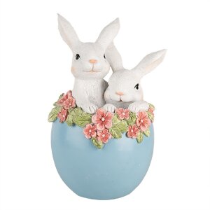 Clayre & Eef Deko Kaninchen im Ei Osterfigur...