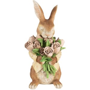 Clayre & Eef Dekoration Kaninchen Polyresin Braun...