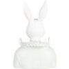 Clayre & Eef Deko-Kaninchen Weiß Grün 11x10x16 cm Polyresin Landhausstil