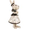 Clayre & Eef Decorative Rabbit Beige Black 13x11x30 cm Polyresin Easter Figurine