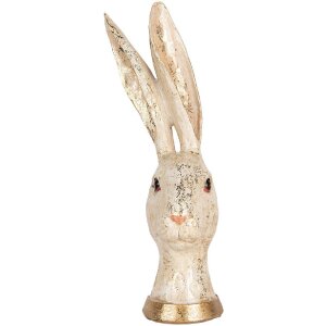Clayre & Eef Deko-Kaninchen Polyresin Beige Gold...