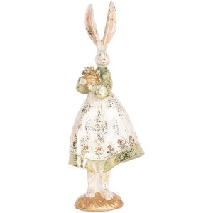 Clayre & Eef Deko Kaninchen Vintage Osterfigur Beige...