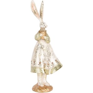 Clayre & Eef Deko Kaninchen Vintage Osterfigur Beige...