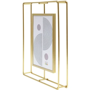 Deknudt S68PD4 Cadru foto metal auriu vintage 10x15 cm