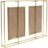 Deknudt S68PD4 Fotorahmen Gold Metall Vintage für 2 Bilder 10x15 cm