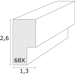 Deknudt S68XH1 Cadru Alb Lemn 40x60 cm Sticlă transparentă Simplu