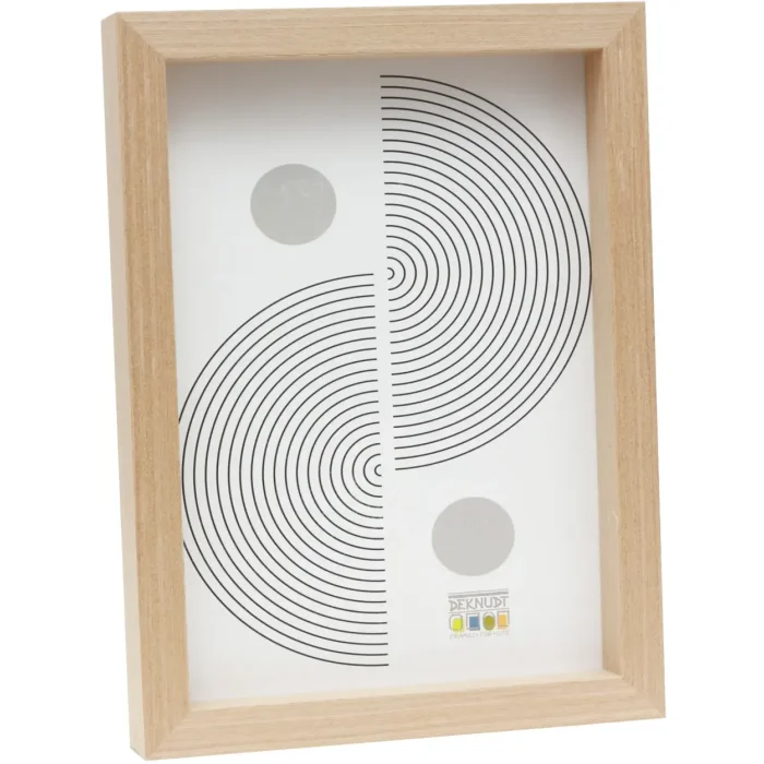 Deknudt S68XH3 ramă foto lemn deschis 15x20 cm sticlă transparentă MDF panou spate