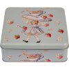 Clayre & Eef 6BL0139 Cutie de conserve albastru 17x17x6 cm Retro Vintage