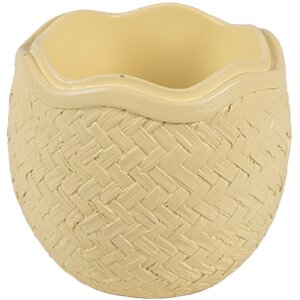 Clayre & Eef 6PR5129 Schale mit Deckel Osterhase auf Osterei Gelb 11x10x20 cm