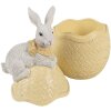 Clayre & Eef 6PR5129 Schale mit Deckel Osterhase auf Osterei Gelb 11x10x20 cm