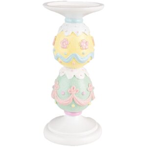 Clayre & Eef 6PR5208 Suport de lumânări în stil rustic Ø10x22 cm din poliresină