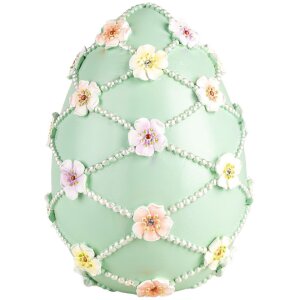 Clayre & Eef Deko Ei Grün Weiß Ø...