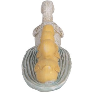 Clayre & Eef 6PR5472 Dekoration Enten Weiß Gelb 26x6x7 cm Landhausstil