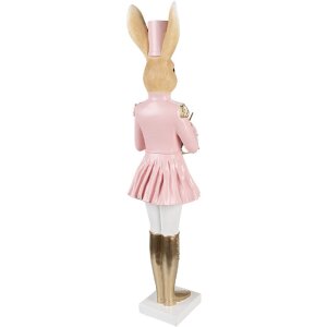 Clayre & Eef Dekoration Kaninchen Beige Rosa Gold 79 cm Polyresin