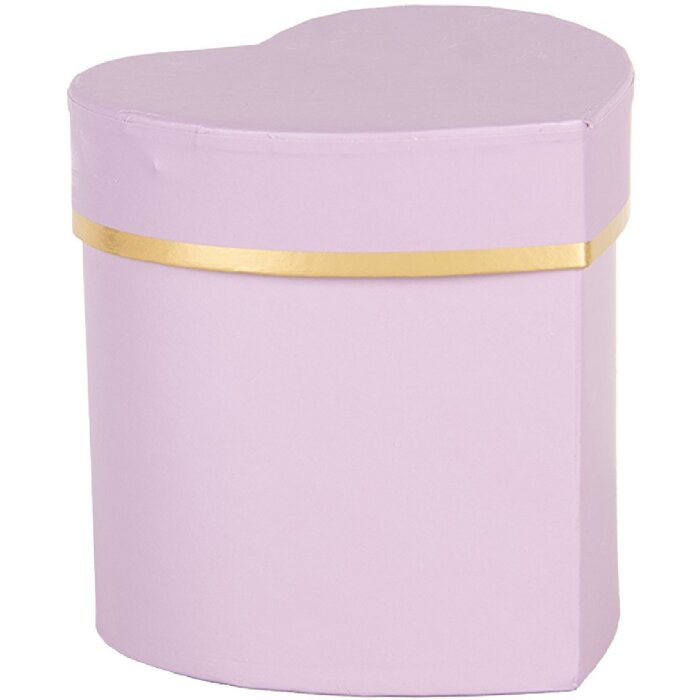 Clayre & Eef 66024PA Geschenkbox Herz Violett Gold 10x10x10 cm