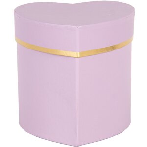 Clayre & Eef 66024PA Geschenkbox Herz Violett Gold 10x10x10 cm