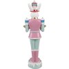 Clayre & Eef Deko-Kaninchen Polyresin Weiß Rosa Grün 9x8x25 cm