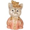 Clayre & Eef 6PR5077 Dekoration Büste Katze 12x9x18 cm Weiß Rosa Gold