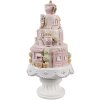Clayre & Eef 6PR5166 Tort decorativ roz alb Ø 13x27 cm Poliresină