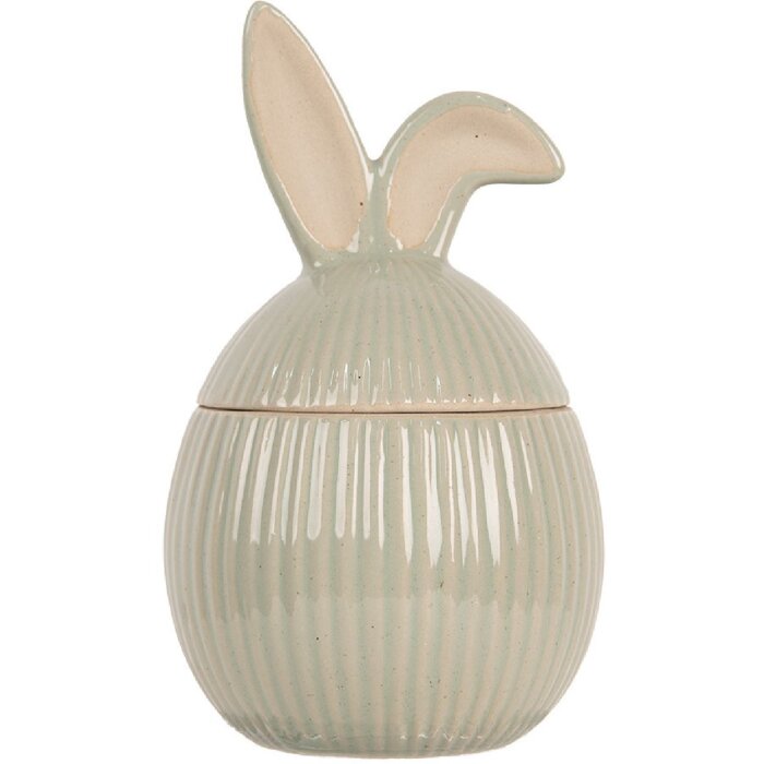 Clayre & Eef 6CE2013 Vorratstopf Keramik Grün 10x10x16 cm Landhausstil