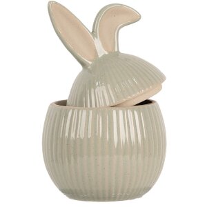 Clayre & Eef 6CE2013 Vorratstopf Keramik Grün 10x10x16 cm Landhausstil