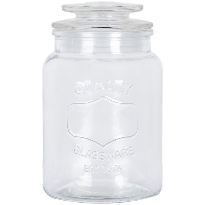 Clayre & Eef 6GL5054 Vorratsglas mit Deckel Ø 11x18 cm Landhausstil