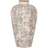 Clayre & Eef Vaza Ø 21x35 cm Bej Gri Ceramică Stil rustic Decorațiune elegantă