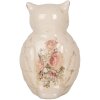 Clayre & Eef bufniță decorativă 11x10x17 cm stil țară ceramică bej roz
