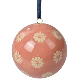 Clayre & Eef 6CE2104M Dekoball Keramik Rosa Blumen...