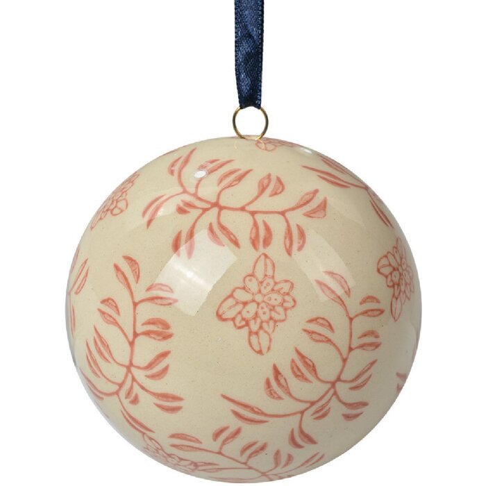 Clayre & Eef 6CE2107M Dekoration Ball Keramik Beige Rosa Ø 8 cm