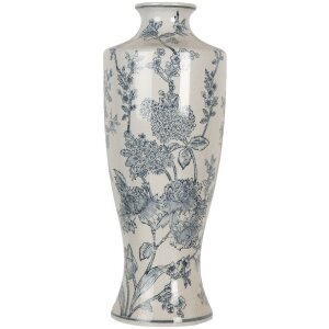 Clayre & Eef 6CE2080 Vase Keramik Weiß Blau 42...