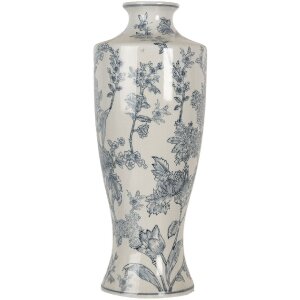 Clayre & Eef 6CE2080 Vase Keramik Weiß Blau 42...