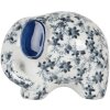 Clayre & Eef Elefant decorativ ceramic alb albastru 20x14x15 cm